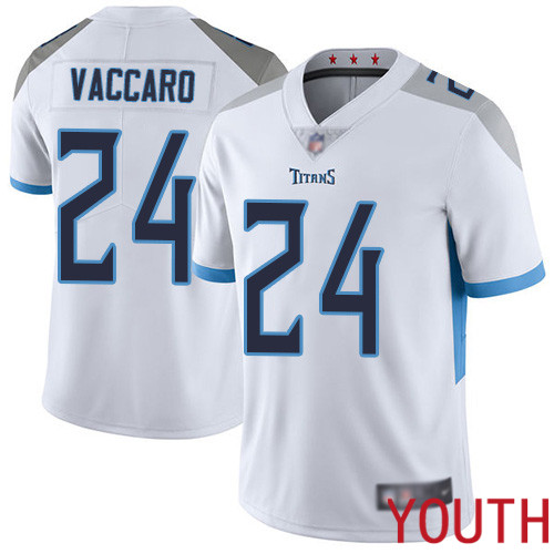 Tennessee Titans Limited White Youth Kenny Vaccaro Road Jersey NFL Football #24 Vapor Untouchable->youth nfl jersey->Youth Jersey